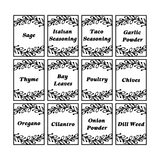 53 Piece Waterproof Vinyl Rectangle Foliage Spice Label Set