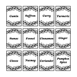 53 Piece Waterproof Vinyl Rectangle Foliage Spice Label Set