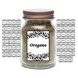 53 Piece Waterproof Vinyl Rectangle Foliage Spice Label Set