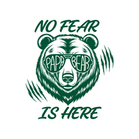 No Fear, Papa Bear Is Here Decal - Waterproof Die Cut Vinyl Decal