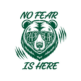 No Fear, Papa Bear Is Here Decal - Waterproof Die Cut Vinyl Decal