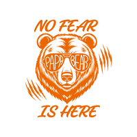 No Fear, Papa Bear Is Here Decal - Waterproof Die Cut Vinyl Decal