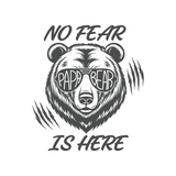 No Fear, Papa Bear Is Here Decal - Waterproof Die Cut Vinyl Decal