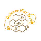 Die Cut Vinyl "There's No Place Like Comb" Decal - Bee Vehicle / Window Decal - Get Decaled