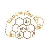 Die Cut Vinyl "There's No Place Like Comb" Decal - Bee Vehicle / Window Decal - Get Decaled