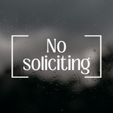 Die Cut Vinyl "No Soliciting" Line Art Foliage Decal Sticker - Get Decaled