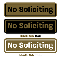 Double Layered No Soliciting Die Cut Vinyl Decal - Waterproof No Soliciting Decal