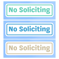 Double Layered No Soliciting Die Cut Vinyl Decal - Waterproof No Soliciting Decal