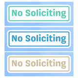 Double Layered No Soliciting Die Cut Vinyl Decal - Waterproof No Soliciting Decal