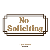 Die Cut Vinyl No Soliciting Decal - Waterproof Outdoor Vinyl No Soliciting Decal Sticker
