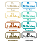 Die Cut Vinyl No Soliciting Decal - Waterproof Outdoor Vinyl No Soliciting Decal Sticker