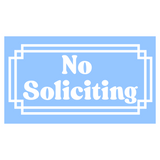 Die Cut Vinyl No Soliciting Decal - Waterproof Outdoor Vinyl No Soliciting Decal Sticker