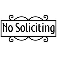 Die Cut Vinyl Modern No Soliciting Sticker Decal - Waterproof Outdoor Vinyl Decal