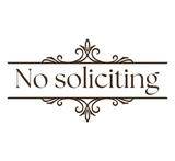 Die Cut Vinyl 'No Soliciting' Decal DIY Porch Decor - Get Decaled