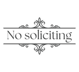 Die Cut Vinyl 'No Soliciting' Decal DIY Porch Decor - Get Decaled