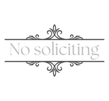 Die Cut Vinyl 'No Soliciting' Decal DIY Porch Decor - Get Decaled