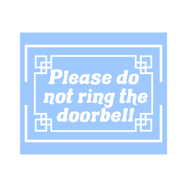 Die Cut Vinyl No Soliciting Please Do Not Ring Doorbell Decal