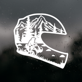 Die Cut Vinyl ATV Helmet Outdoor Scene Decal