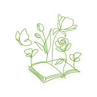Floral Storybook Decal - Waterproof Die Cut Vinyl Decal