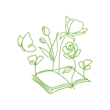 Floral Storybook Decal - Waterproof Die Cut Vinyl Decal
