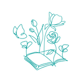 Floral Storybook Decal - Waterproof Die Cut Vinyl Decal