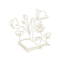Floral Storybook Decal - Waterproof Die Cut Vinyl Decal