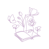 Floral Storybook Decal - Waterproof Die Cut Vinyl Decal