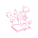 Floral Storybook Decal - Waterproof Die Cut Vinyl Decal
