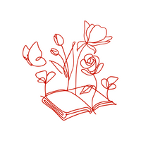 Floral Storybook Decal - Waterproof Die Cut Vinyl Decal