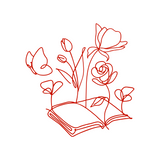 Floral Storybook Decal - Waterproof Die Cut Vinyl Decal