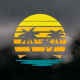 Die Cut Vinyl Tropical Sunset Decal - Get Decaled