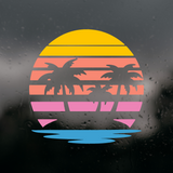 Die Cut Vinyl Tropical Sunset Decal - Get Decaled