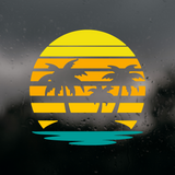 Die Cut Vinyl Tropical Sunset Decal - Get Decaled