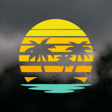 Die Cut Vinyl Tropical Sunset Decal - Get Decaled