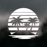 Die Cut Vinyl Tropical Sunset Decal - Get Decaled