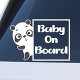 Die Cut Vinyl Panda Baby On Board Decal