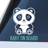 Die Cut Panda Baby On Board Decal - Get Decaled