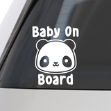 Panda Baby On Board Decal for Cars, Trucks, Windshield & More - Get Decaled