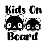 Die Cut Vinyl Panda Kids On Board Decal