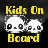 Die Cut Vinyl Panda Kids On Board Decal
