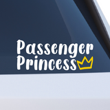 Die Cut Vinyl Funny Passenger Princess Crown Car Decal - Get Decaled