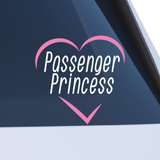 Funny Die Cut Vinyl Passenger Princess Heart Car Decal - Get Decaled