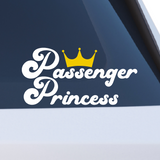 Funny Retro Style Passenger Princess Die Cut Vinyl Car Decal