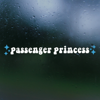 passenger princess decal, passenger princess sticker, funny decal, funny sticker, passenger princess Car decal, passenger decal, vinyl decal, funny car decals, funny truck decals, get decaled, decal shop