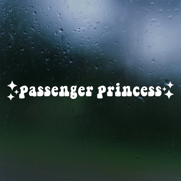 Dye Cut Vinyl Passenger Princess Car Decal Sticker – Get Decaled