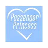 Funny Die Cut Vinyl Passenger Princess Heart Car Decal