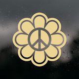 Die Cut Vinyl Funky Peace Flower Decal - Car Decal, Truck Decal