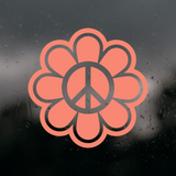 Die Cut Vinyl Funky Peace Flower Decal - Car Decal, Truck Decal
