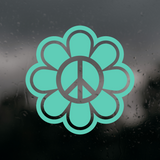 Die Cut Vinyl Funky Peace Flower Decal - Car Decal, Truck Decal