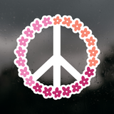 Die Cut Vinyl Peace Flower Decal - Vehicle / Window / Laptop Decal